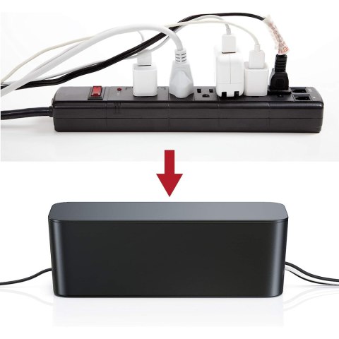 Organizer kabli biurkowy podłogowy pojemnik pudełko na kable listwy Alogy Box M 31cm Czarny