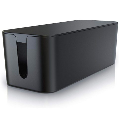 Organizer kabli biurkowy podłogowy pojemnik pudełko na kable listwy Alogy Box M 31cm Czarny