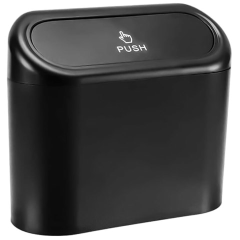 Samochodowy kosz na śmieci organizer mini mały przenośny śmietnik do samochodu auta domu Alogy czarny