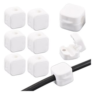 6x Uchwyt magnetyczny na kable Alogy Magnetic Cable Holder 6-pack organizacja kabli do biurka szafki ściany Białe
