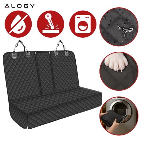 Mata Ochronna na Siedzenie Samochodowe XXL Pokrowiec na Tył Fotel, Osłona do Auta pod Fotelik, dla Psa i Zwierząt, Duża, Alogy S